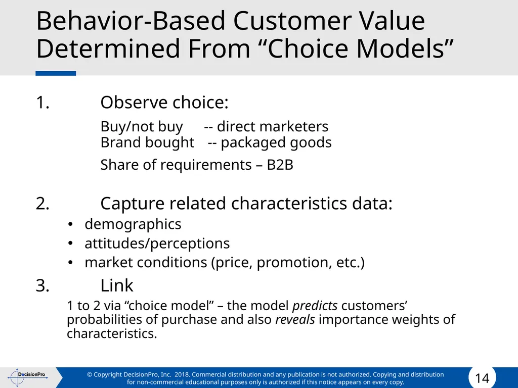 Value for Customers & Valuing Customers Measuring - slide 14 of 73