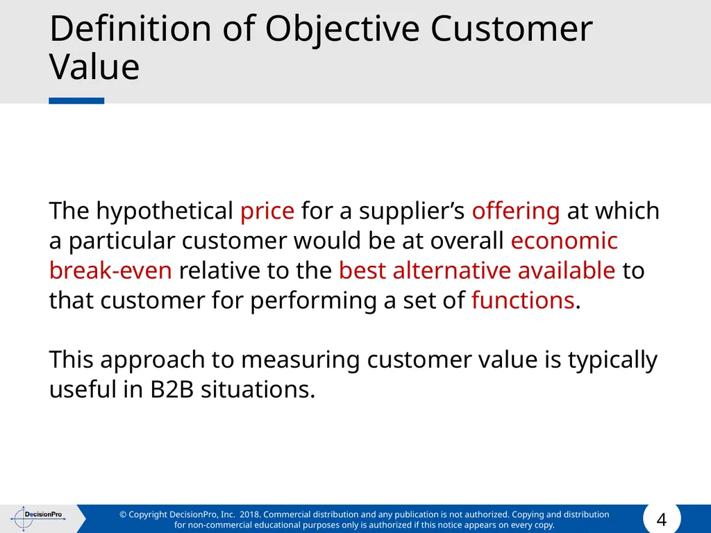 Value for Customers & Valuing Customers Measuring - slide 4 of 73