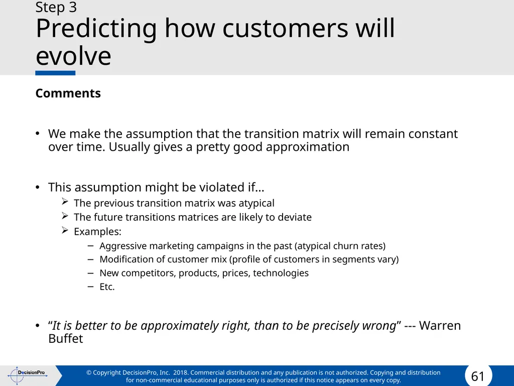 Value for Customers & Valuing Customers Measuring - slide 61 of 73