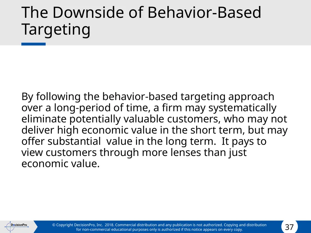 Value for Customers & Valuing Customers Measuring - slide 37 of 73