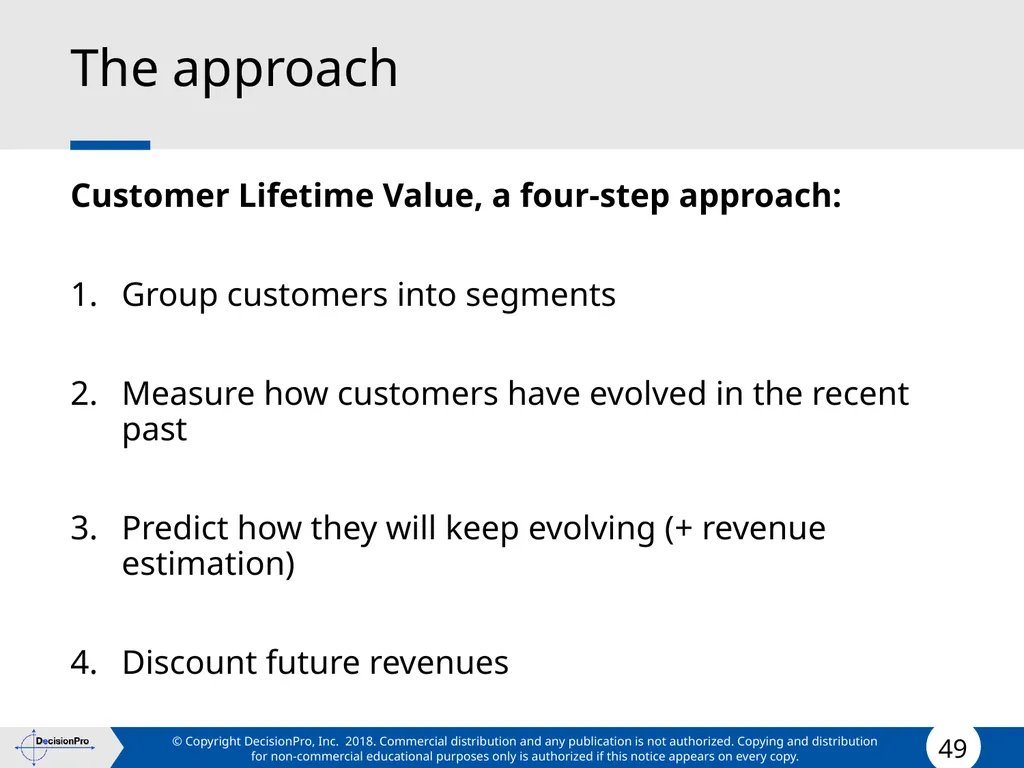 Value for Customers & Valuing Customers Measuring - slide 49 of 73