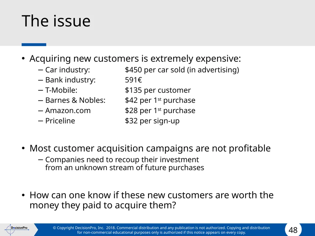 Value for Customers & Valuing Customers Measuring - slide 48 of 73