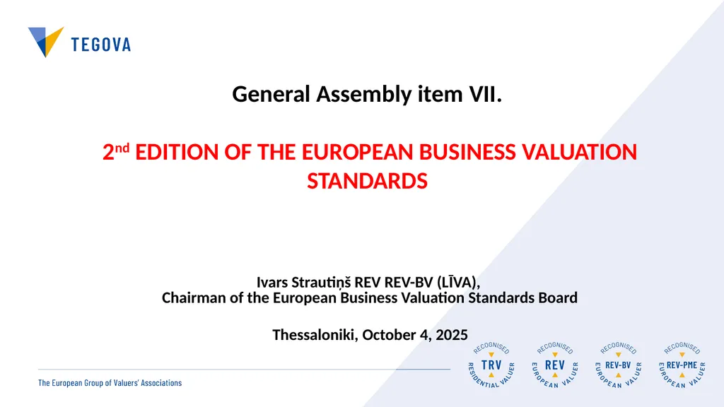 General Assembly item VII. 2nd EDITION OF THE - slide 1 of 14