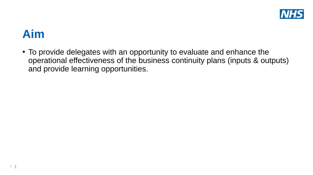 Business Continuity Exercise – Premises - slide 4 of 16