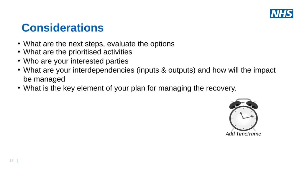 Business Continuity Exercise – Premises - slide 13 of 16