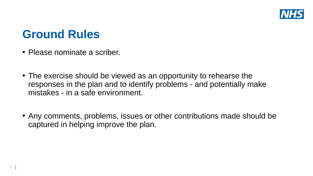 Business Continuity Exercise – Premises - slide 6 of 16