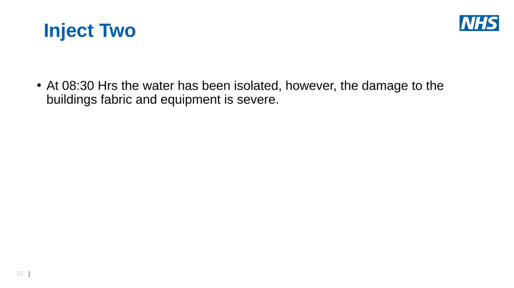 Business Continuity Exercise – Premises - slide 10 of 16