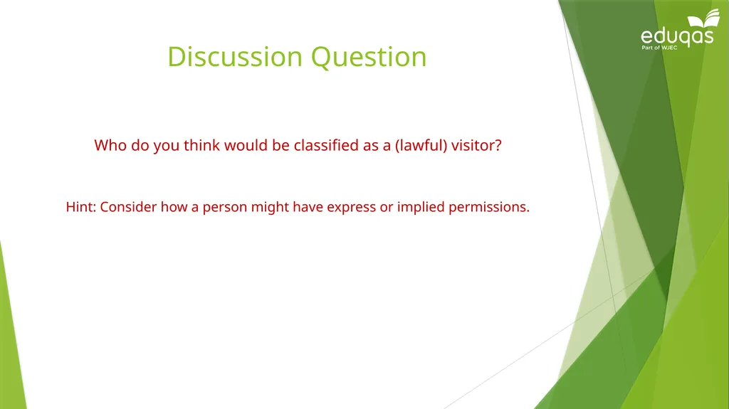 Occupiers’ liability Occupiers Liability Act 1957: - slide 8 of 15