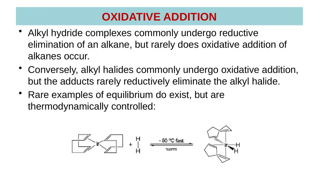LECTURE 16: OXIDATIVE ADDITION OXIDATIVE ADDITION - slide 9 of 51