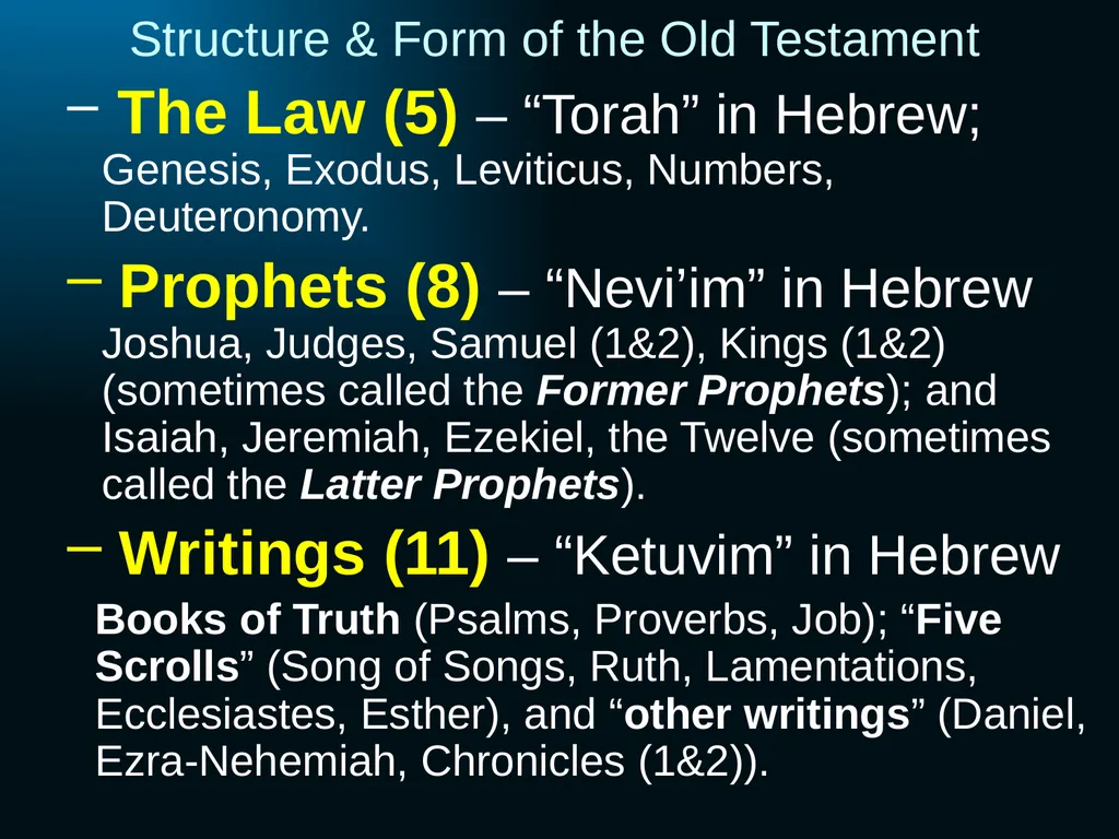 Old Testament Wisdom Literature (OT6) Ross Arnold, - slide 5 of 17