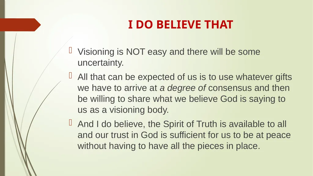 VISIONING SEEKING GOD’S VISION FOR FORMATION - slide 11 of 14