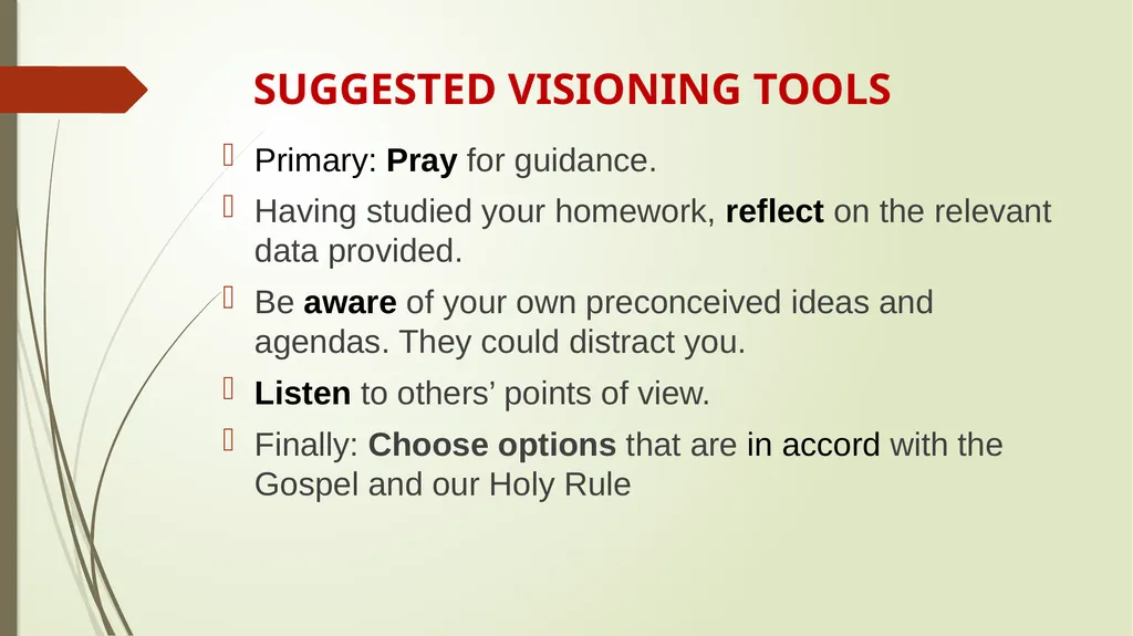 VISIONING SEEKING GOD’S VISION FOR FORMATION - slide 10 of 14