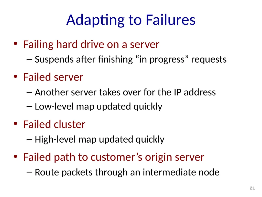 Content Distribution Networks COS 518: Advanced - slide 21 of 22