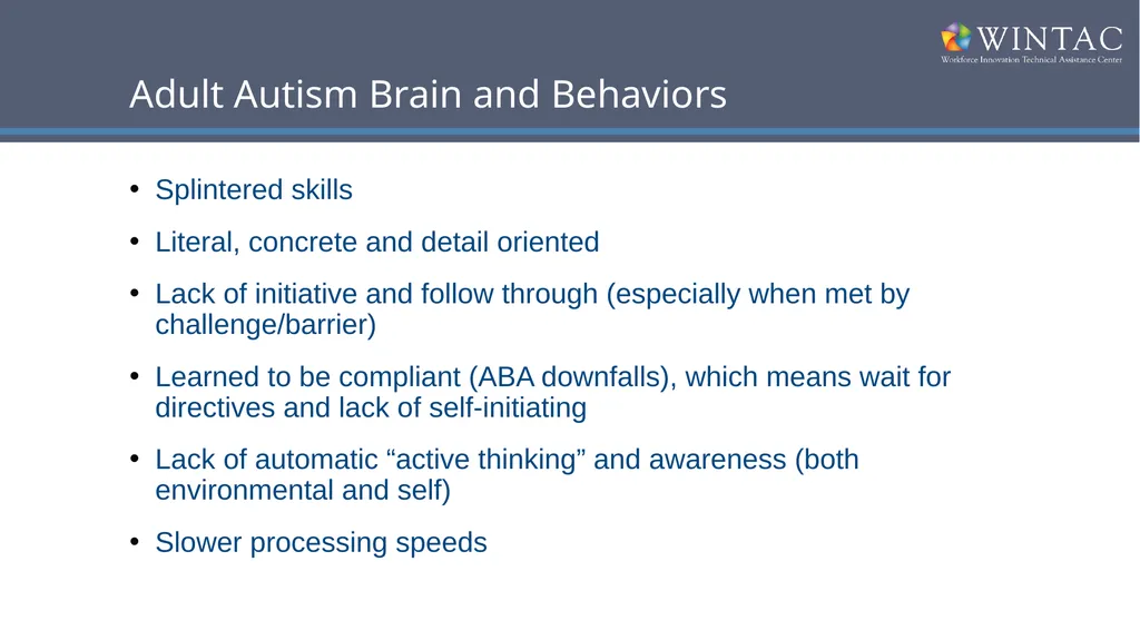Understanding Individuals with Autism Spectrum - slide 11 of 26