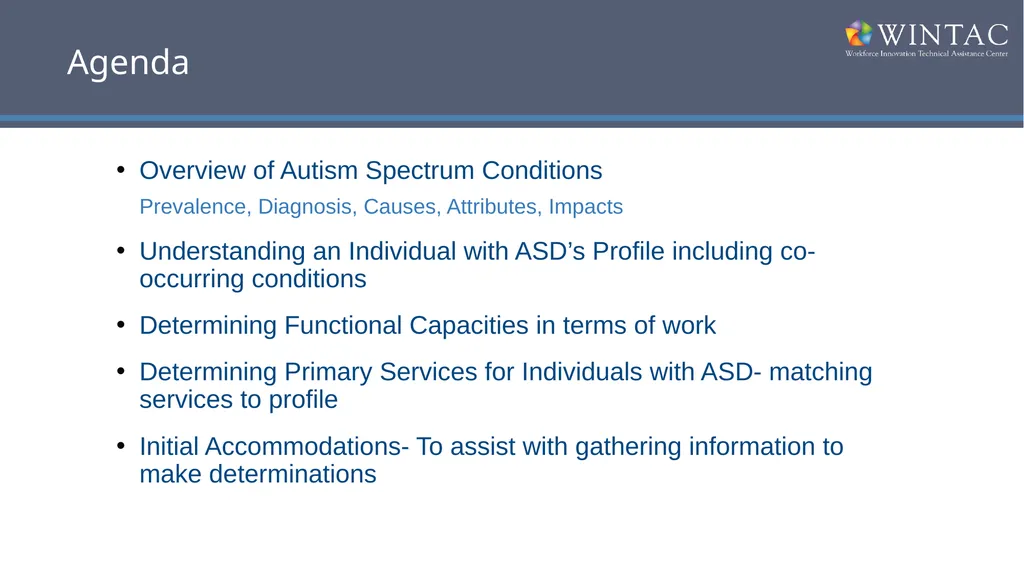 Understanding Individuals with Autism Spectrum - slide 2 of 26