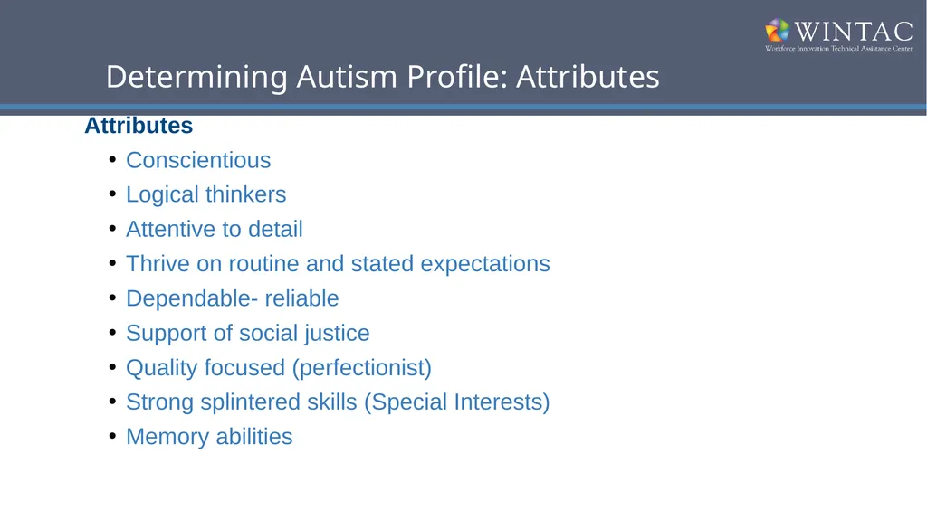 Understanding Individuals with Autism Spectrum - slide 12 of 26