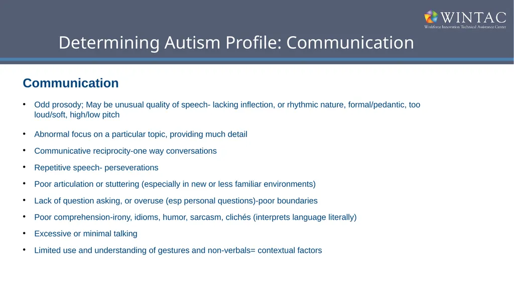 Understanding Individuals with Autism Spectrum - slide 14 of 26