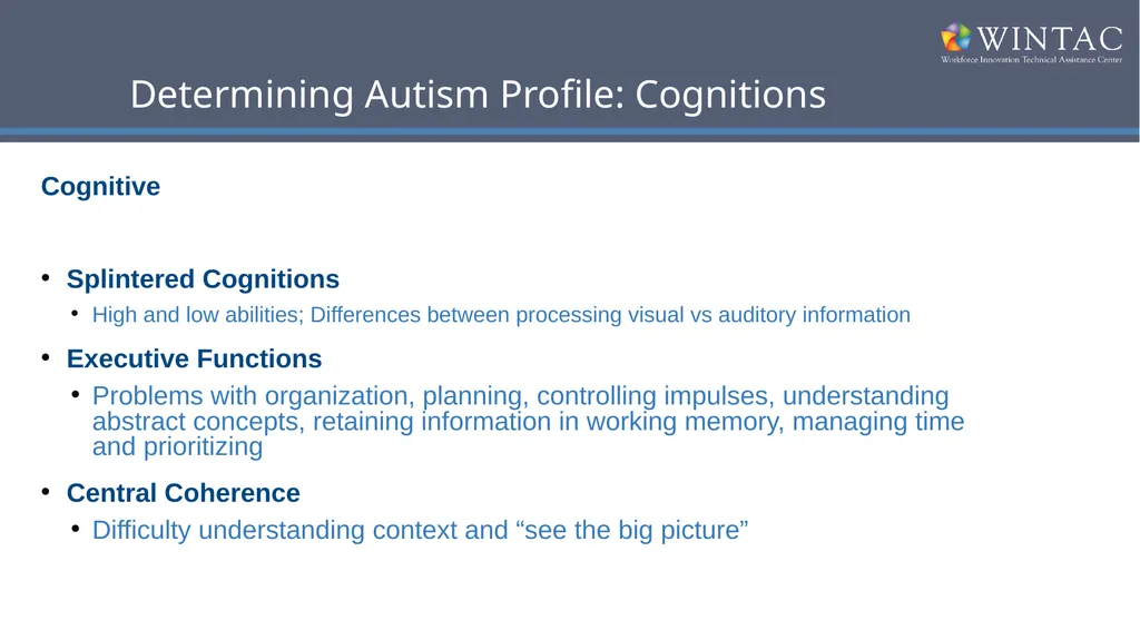 Understanding Individuals with Autism Spectrum - slide 17 of 26