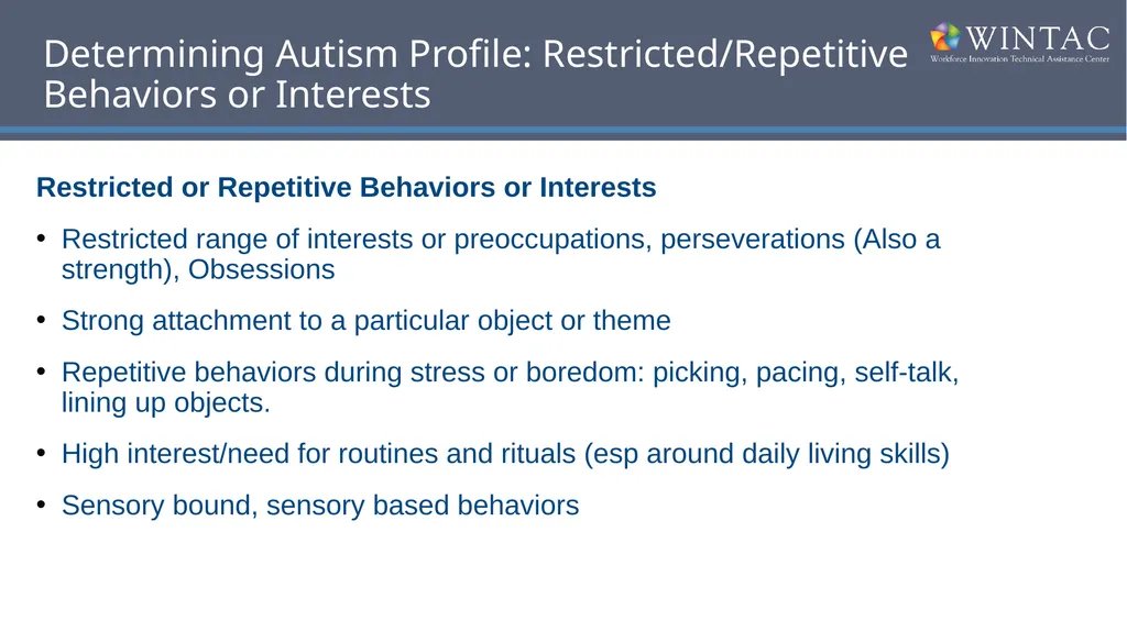 Understanding Individuals with Autism Spectrum - slide 16 of 26