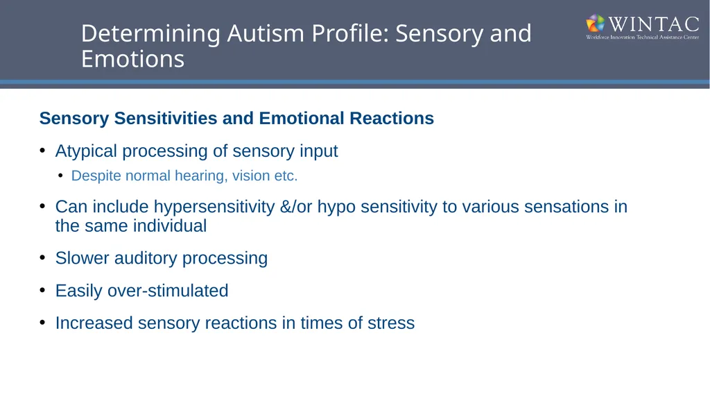 Understanding Individuals with Autism Spectrum - slide 18 of 26