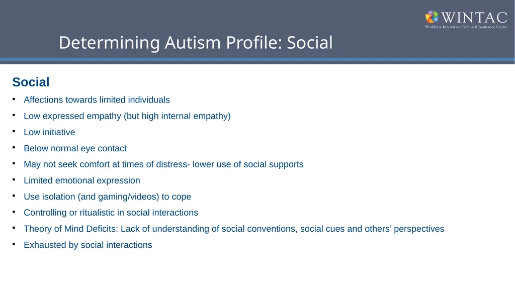 Understanding Individuals with Autism Spectrum - slide 15 of 26