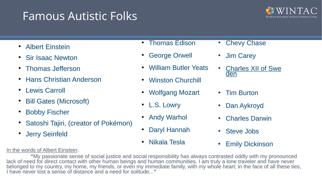 Understanding Individuals with Autism Spectrum - slide 13 of 26