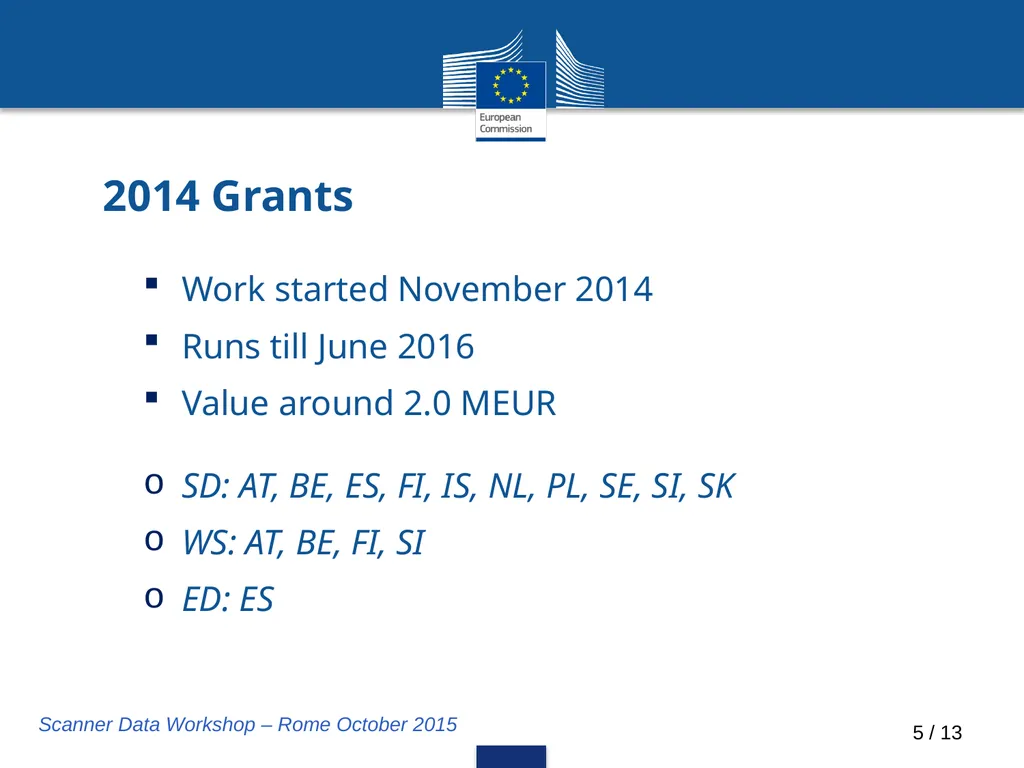 Scanner Data: Main changes and Eurostat's - slide 5 of 12