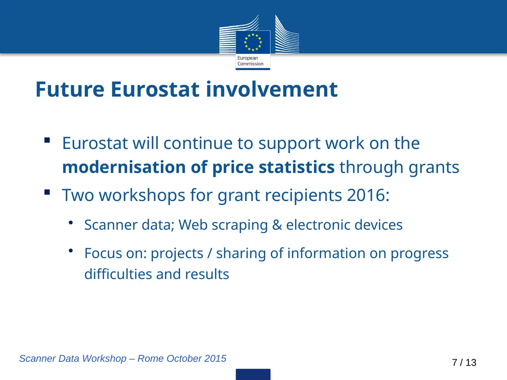 Scanner Data: Main changes and Eurostat's - slide 7 of 12