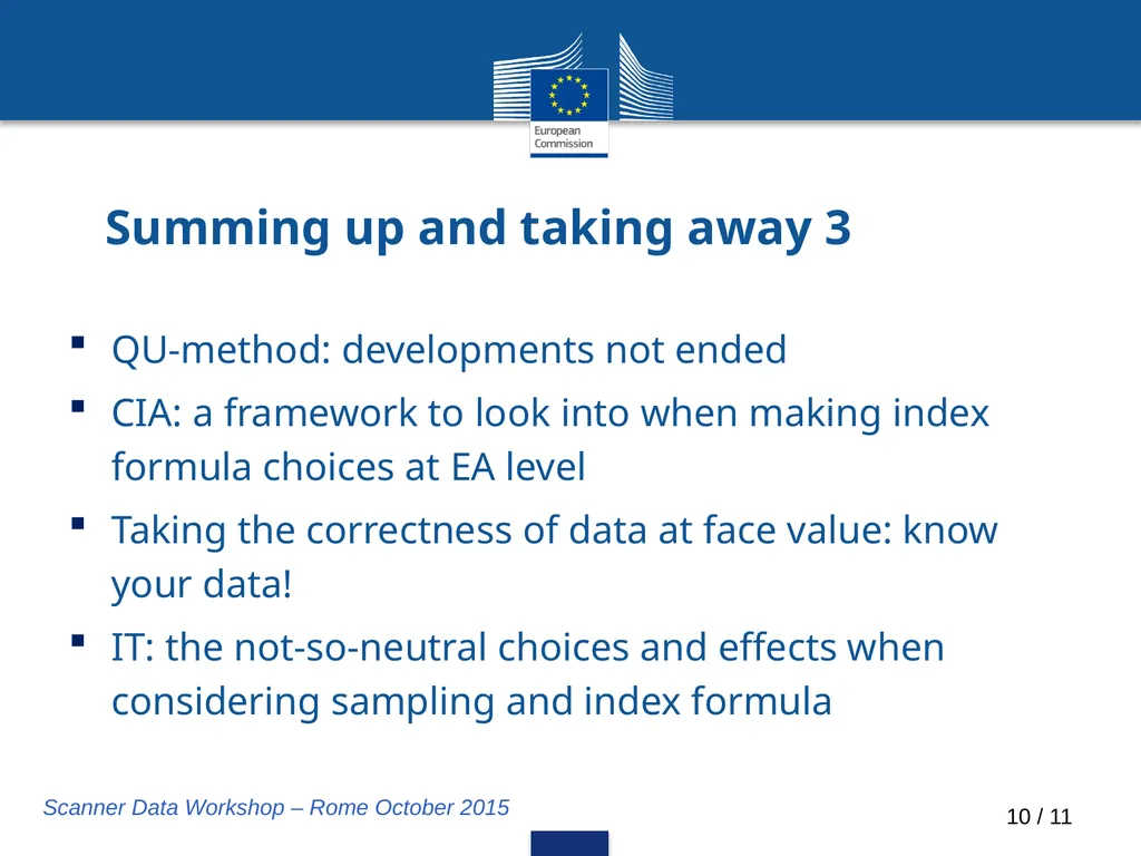 Scanner Data: Main changes and Eurostat's - slide 10 of 12