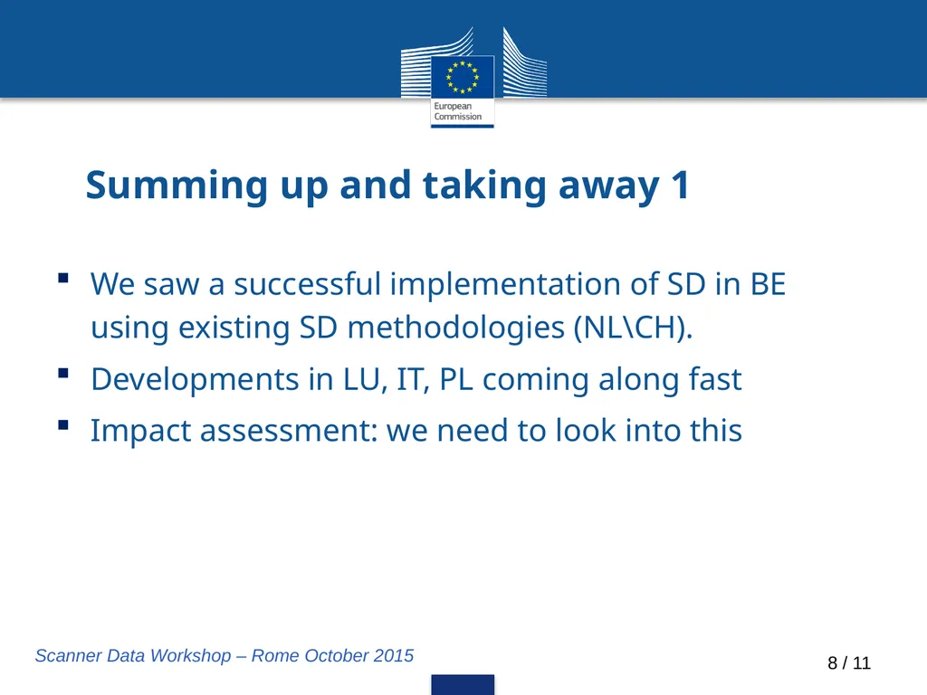 Scanner Data: Main changes and Eurostat's - slide 8 of 12