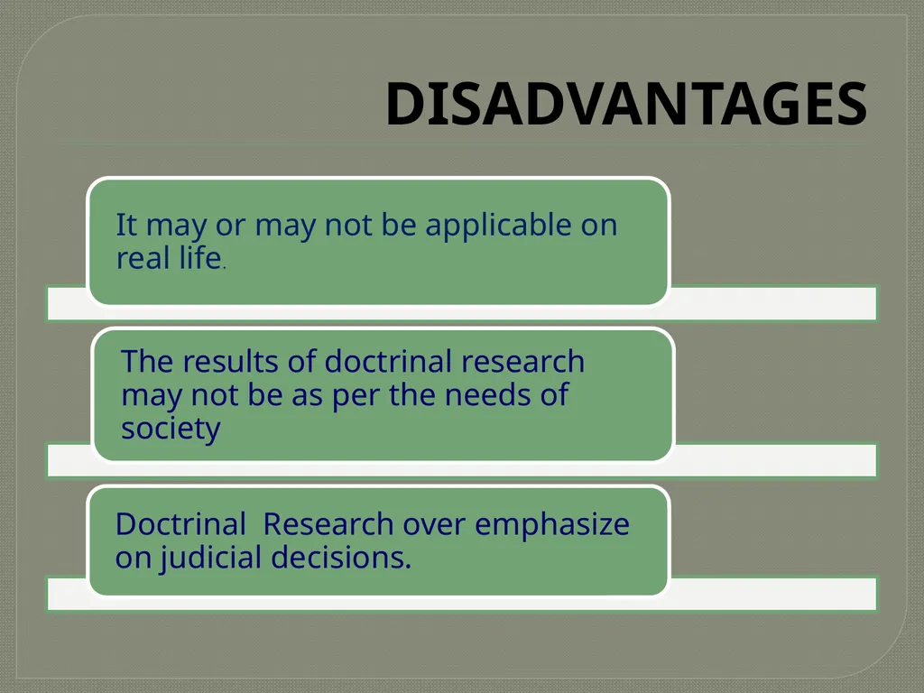 TOPIC: DOCTRINAL RESEARCH AND CRITICAL ANALYSIS - slide 15 of 19
