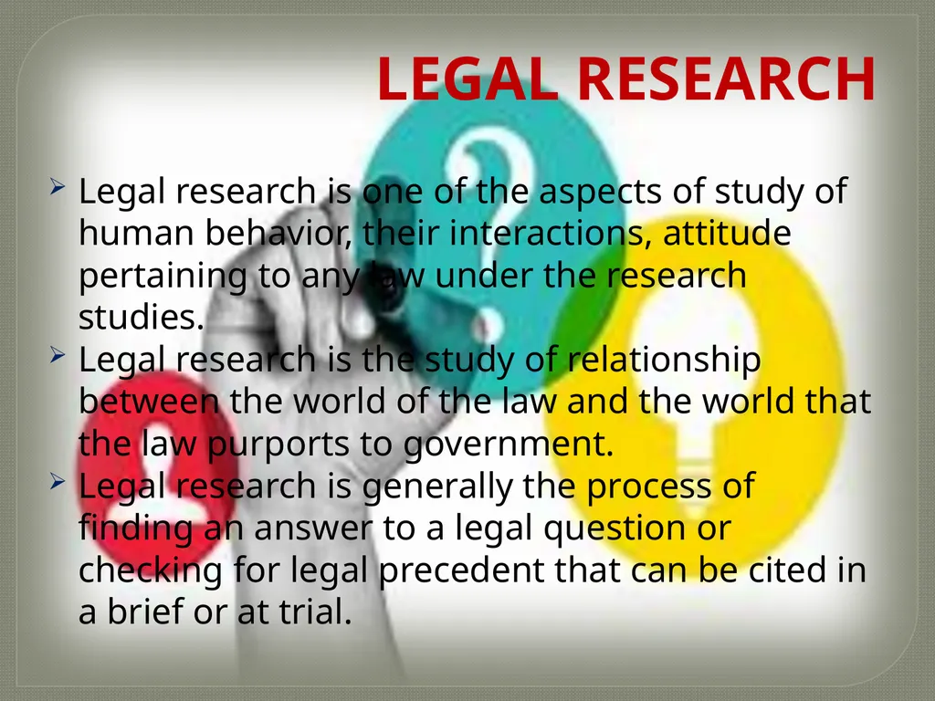 TOPIC: DOCTRINAL RESEARCH AND CRITICAL ANALYSIS - slide 6 of 19