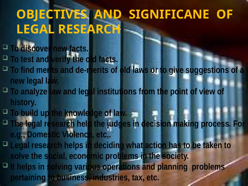 TOPIC: DOCTRINAL RESEARCH AND CRITICAL ANALYSIS - slide 7 of 19