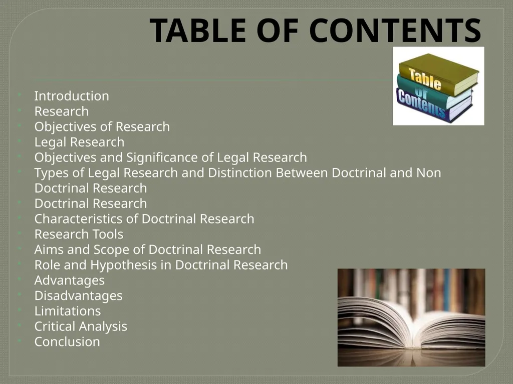 TOPIC: DOCTRINAL RESEARCH AND CRITICAL ANALYSIS - slide 2 of 19