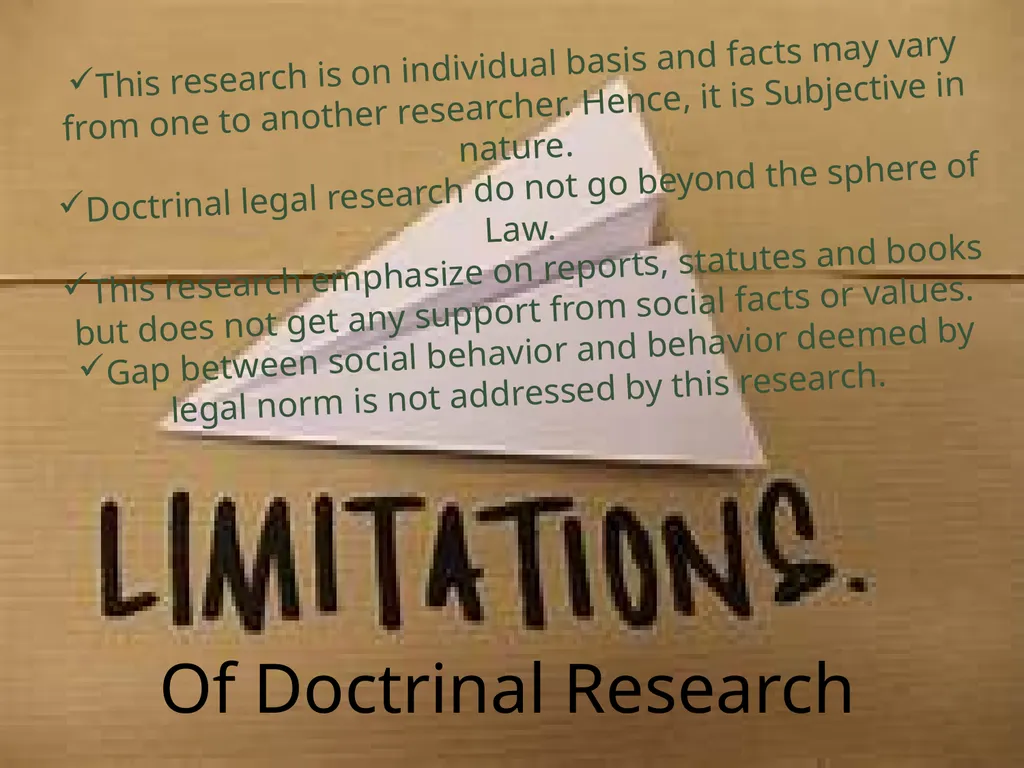 TOPIC: DOCTRINAL RESEARCH AND CRITICAL ANALYSIS - slide 16 of 19