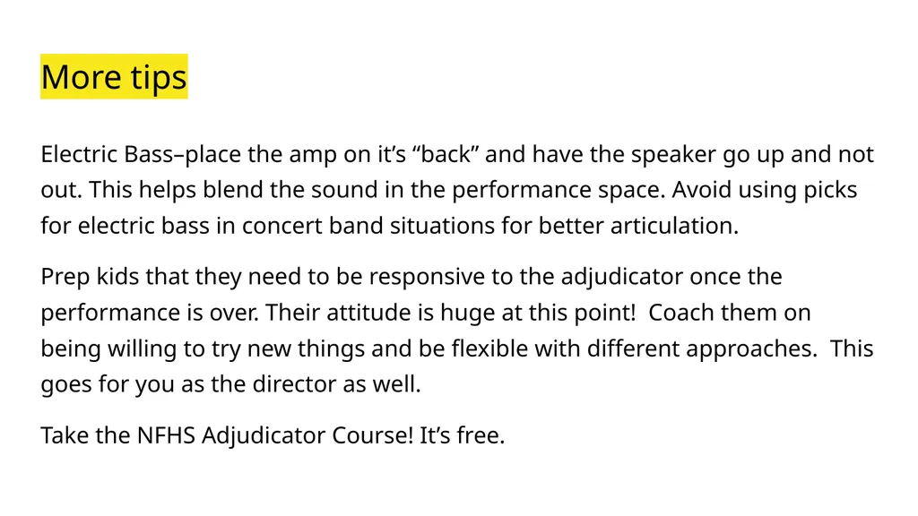 A Session called “Festival Preparation” Because - slide 30 of 32