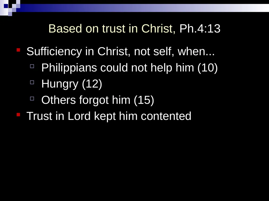 . Philippians 411 Not that I speak in regard to - slide 18 of 21