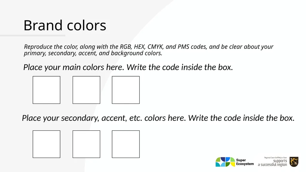 Brand Book – Style Guide YOUR CLUSTER/ECOSYSTEM - slide 17 of 25