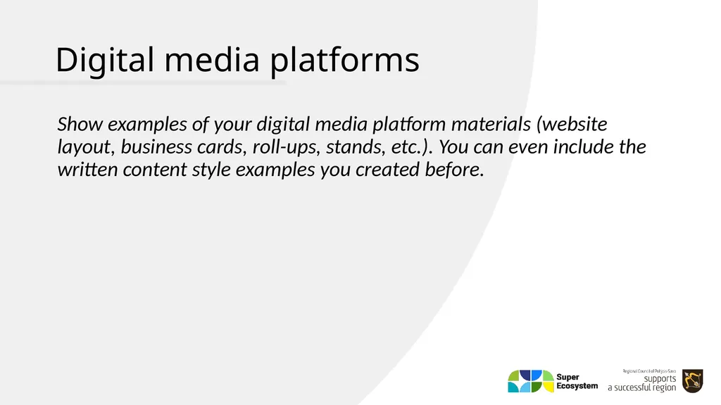 Brand Book – Style Guide YOUR CLUSTER/ECOSYSTEM - slide 24 of 25