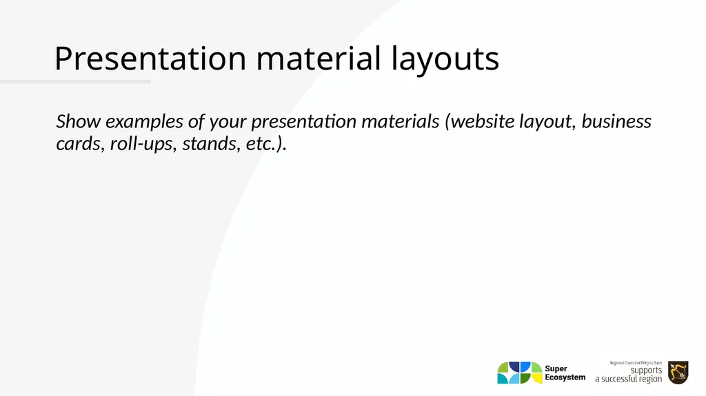 Brand Book – Style Guide YOUR CLUSTER/ECOSYSTEM - slide 23 of 25