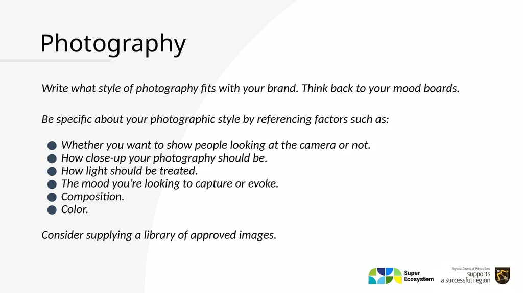 Brand Book – Style Guide YOUR CLUSTER/ECOSYSTEM - slide 21 of 25