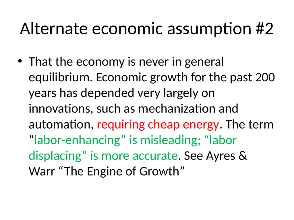 Exergy, Economic Growth and Degrowth Presentation - slide 24 of 39