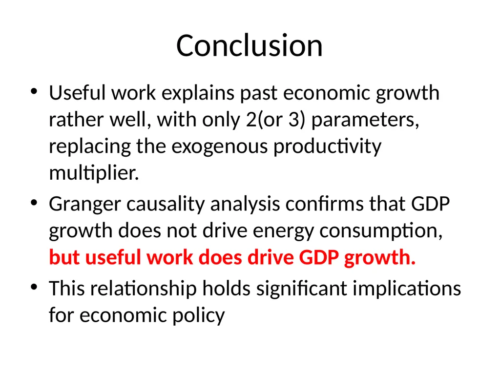 Exergy, Economic Growth and Degrowth Presentation - slide 29 of 39