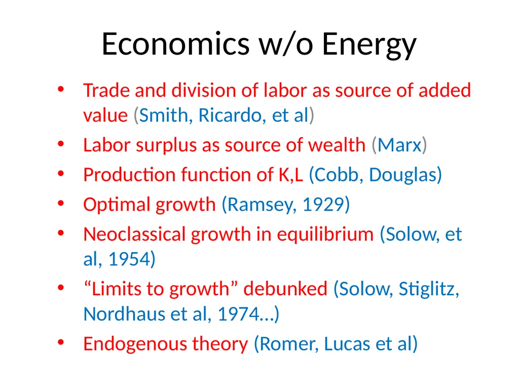 Exergy, Economic Growth and Degrowth Presentation - slide 9 of 39
