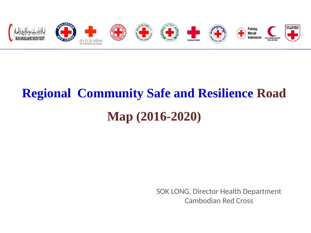 Regional Community Safe and Resilience Road Map - slide 1 of 5
