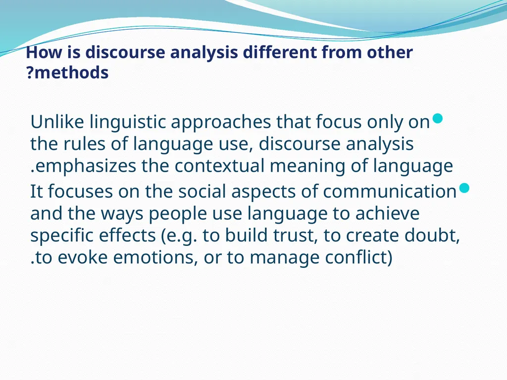 Discourse Analysis An introductory lecture What is - slide 20 of 22