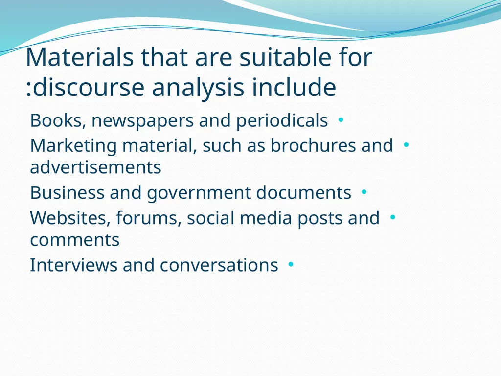 Discourse Analysis An introductory lecture What is - slide 18 of 22