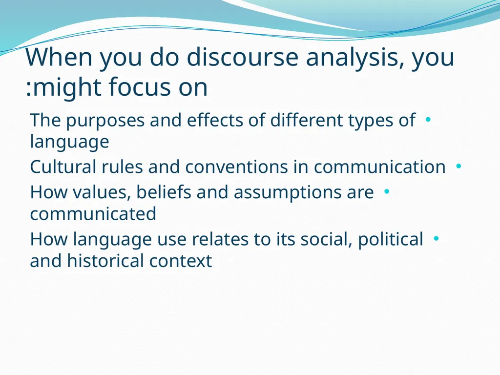 Discourse Analysis An introductory lecture What is - slide 7 of 22