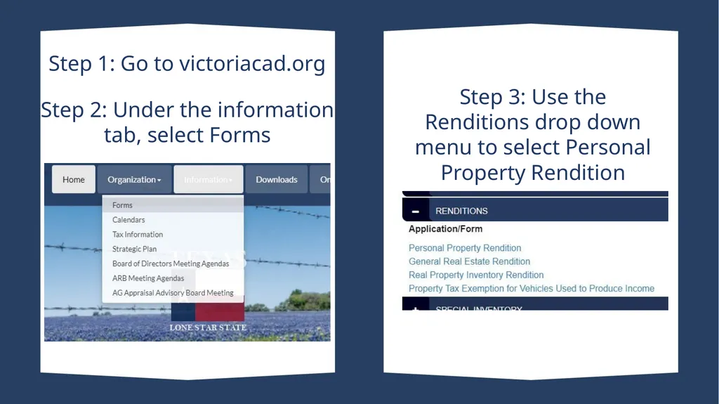 How to complete a Business Personal Property - slide 2 of 9