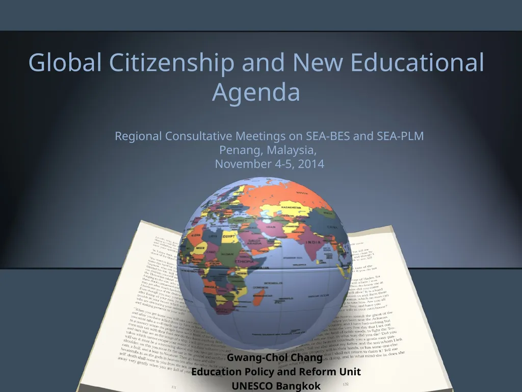 Global Citizenship and New Educational Agenda - slide 1 of 22
